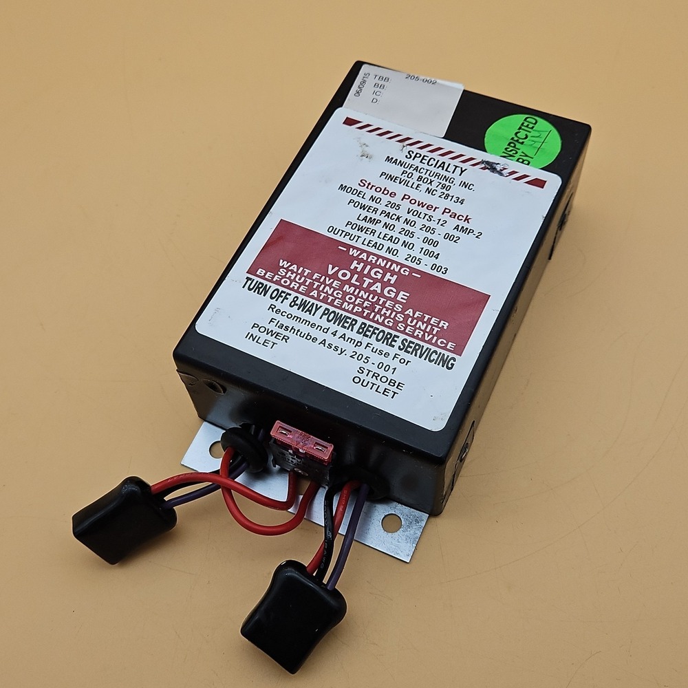 Specialty Manufacturing Strobe Power Pack Model 205 12v 2amp